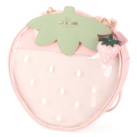 anime sweet Strawberry clear shoulder bag crossbody handbag backpack | Wish