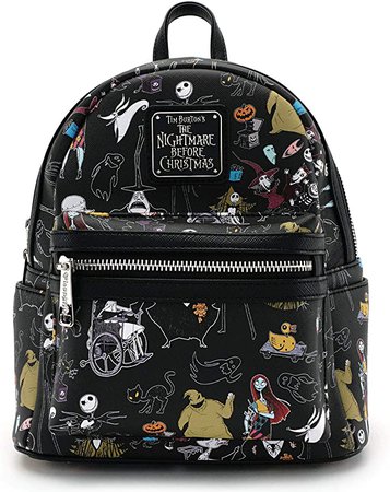 Loungefly Disney Nightmare Before Christmas All Over Print Womens Double Strap Shoulder Bag Purse | Luggage & Travel Gear