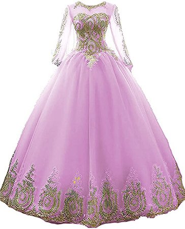 inmagicdress Women's Ball Gowns Gold Lace Appplique Dress Prom Dress Customize Aqua at Amazon Women’s Clothing store