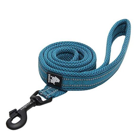 Chai's Choice Best Padded 3M Reflective Outdoor Adventure Dog Leash. (78" Medium, Blue) Perfect Match Front Range and Service Dog Harness
