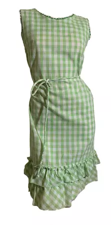Lime Green Gingham Cotton Shift Dress circa 1960s – Dorothea's Closet Vintage