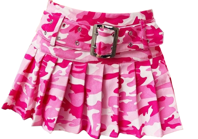pink camo print micro miniskirt