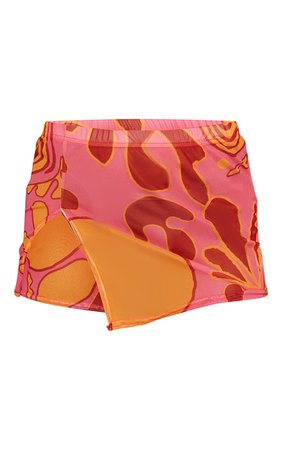 Hot Pink Low Rise Thigh Split Micro Mini Skirt | PrettyLittleThing