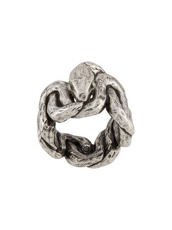 Silver Goossens snake ring - Farfetch