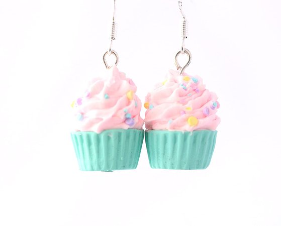 Light pink cupcake earrings
