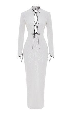 Sequined Cutout Maxi Dress By Rasario | Moda Operandi