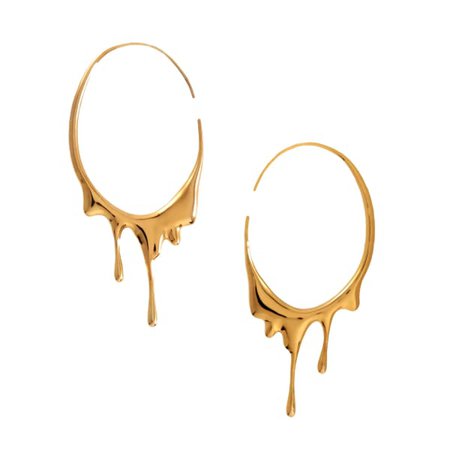 Dripping Oval Small Gold Hoops | MARIE JUNE Jewelry | Wolf & Badger