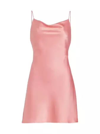 Alice + Olivia Harmon Satin Mini Slip dress on SALE | Saks OFF 5TH