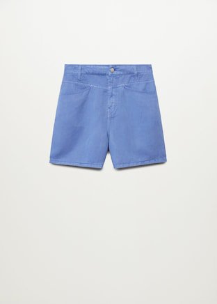 Pocket linen shorts - Women | Mango USA