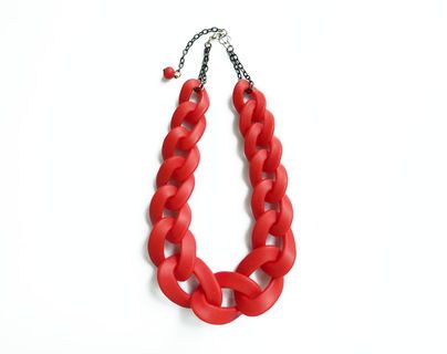 red chunky chain necklace - Cerca con Google