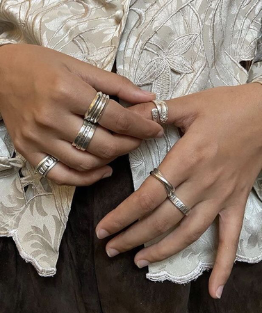 silver pinterest rings