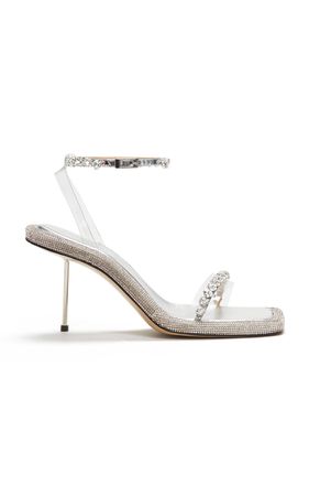 Crystal-Embellished Pvc Leather Sandals By Mach & Mach