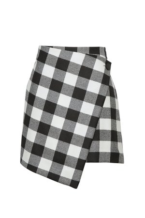 Plaid Asymmetric Wrap Skirt by Milly for $50 | Rent the Runway