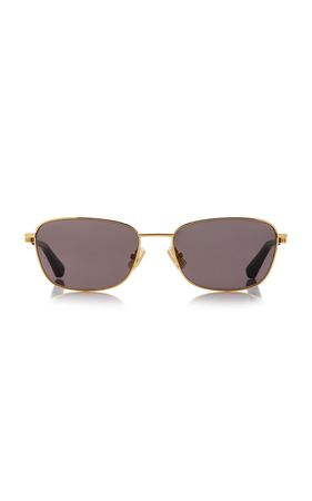 Square-Frame Metal Sunglasses By Bottega Veneta | Moda Operandi
