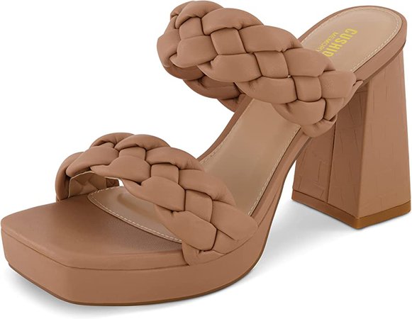 Amazon.com | CUSHIONAIRE Women's Aurora braided platform sandal +Memory Foam and Wide Widths Available, Latte 8 W | Platforms & Wedges