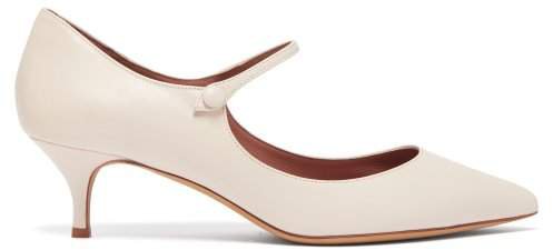 Hermione Mary Jane Leather Pumps - Womens - Ivory