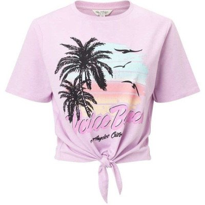Miss Selfridge Pink Venice Beach T-Shirt