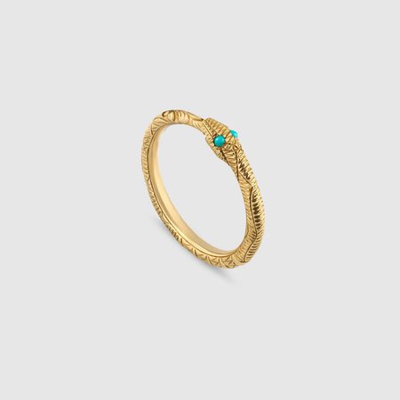 Undefined Undefined Ouroboros ring in gold | GUCCI® US