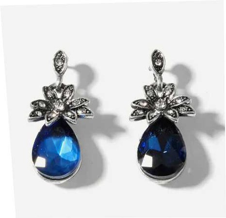 blue jewel earrings