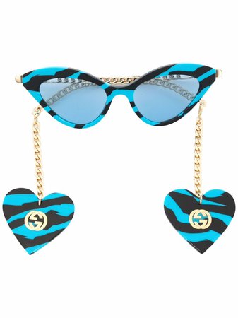 Gucci Eyewear cat-eye Zebra Sunglasses - Farfetch