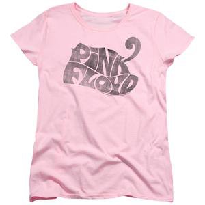 Pink Floyd Pink Logo Womens T Shirt Pink | Rock Band Merch