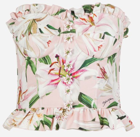 floral dolce And gabbana corset top