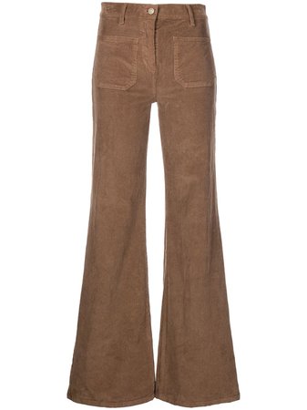 Shop Nili Lotan Florence flared corduroy trousers with Express Delivery - FARFETCH