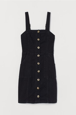Dungaree dress - Black - | H&M GB