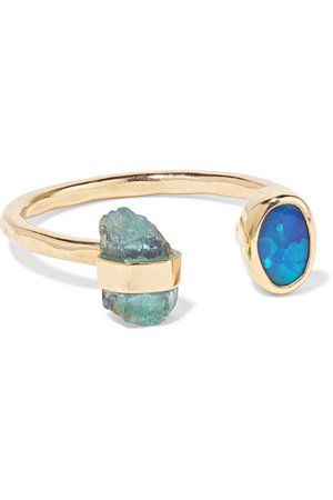 Melissa Joy Manning | 14-karat gold, beryl and opal ring | NET-A-PORTER.COM