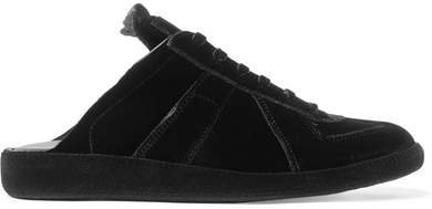 Velvet Slip-on Sneakers - Black