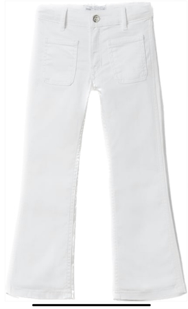 cute flare white jeans