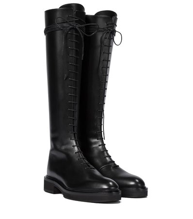 KHAITE York leather knee-high boots