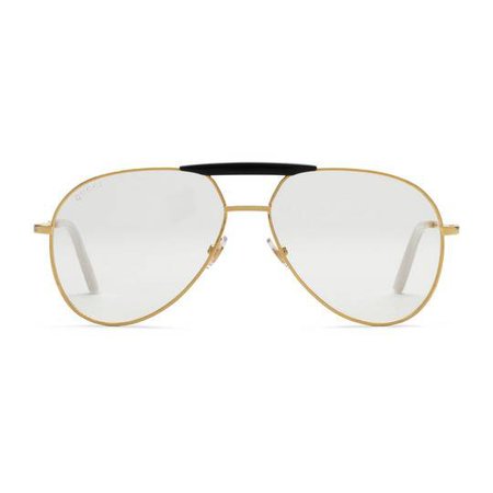 Aviator metal glasses - Gucci Men's Aviator 506209I03308219