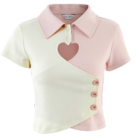 heart top pink and white