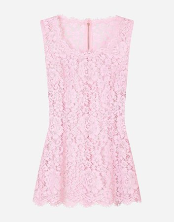 Women's Shirts and Tops | Dolce&Gabbana - Sleeveless lace top