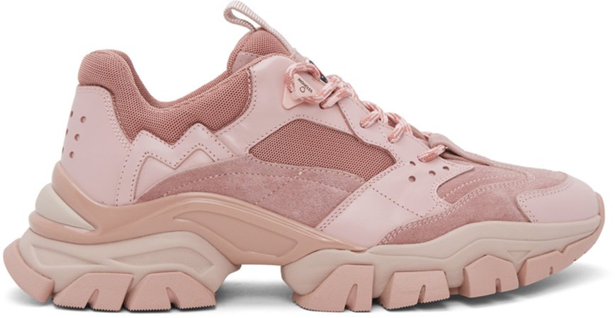 Moncler Genius: Pink Leave No Trace Sneakers | SSENSE