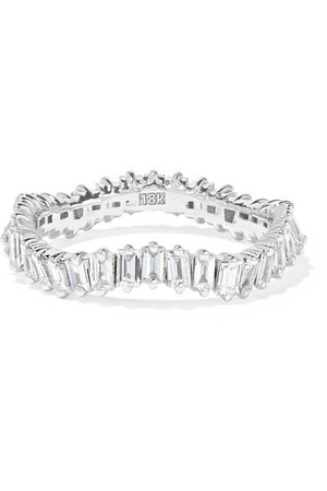 Suzanne Kalan | 18-karat white gold diamond ring | NET-A-PORTER.COM