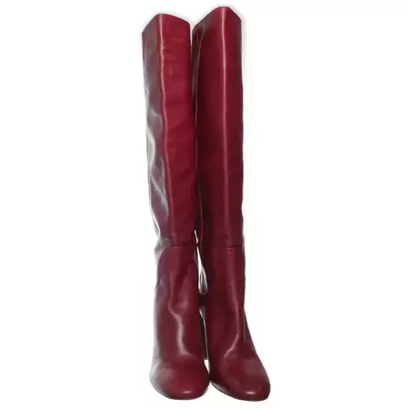 Zara red burgundy boots