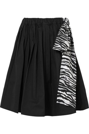 Prada | Pleated cotton-poplin skirt | NET-A-PORTER.COM