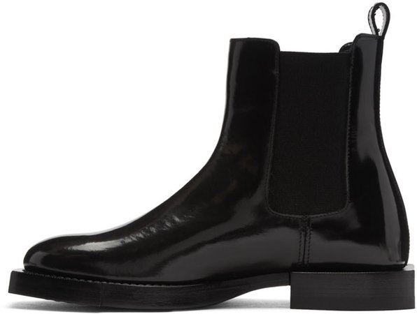 Alexander McQueen: Black Leather Chelsea Boots | SSENSE