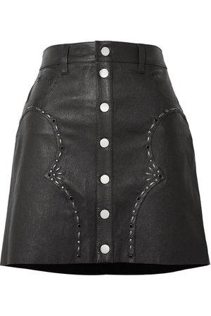 AMIRI | Embellished leather mini skirt | NET-A-PORTER.COM