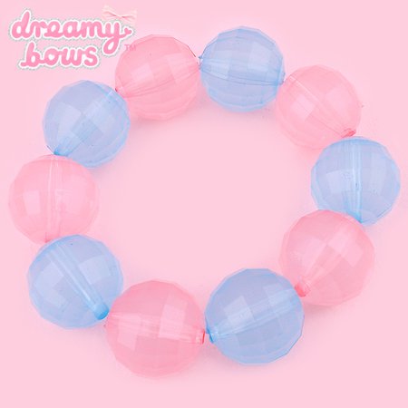 6%DOKIDOKI Crystal Drops Bracelet in Pink x Blue