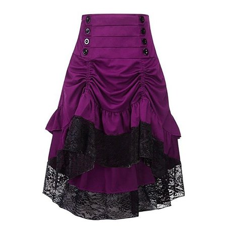 SySea - Women's Retro Gothic Skirt Victorian Renaissance Lace Stitching Skirts - Walmart.com - Walmart.com