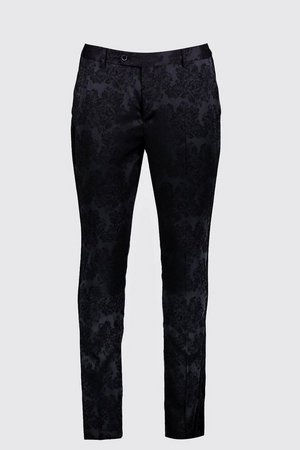 Paisley Jacquard Skinny Fit Suit Trouser | Boohoo