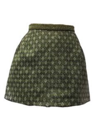 diamond pattern tweed skirt