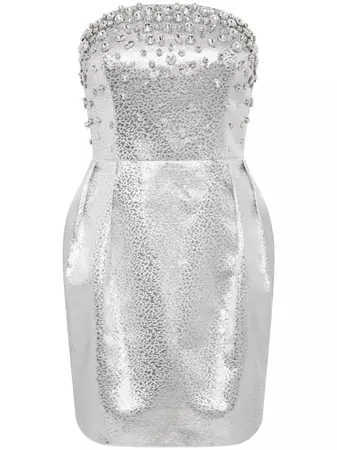 Rebecca Vallance Regina crystal-embellished Minidress - Farfetch