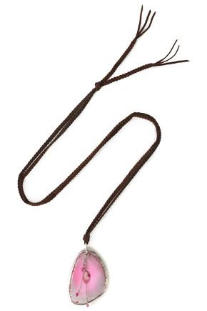 Silver-tone stone and cord necklace | CHAN LUU | Sale up to 70% off | THE OUTNET