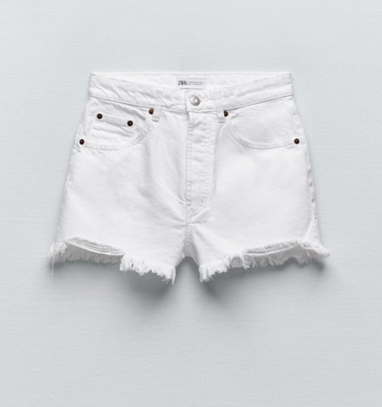 Zara white denim shorts