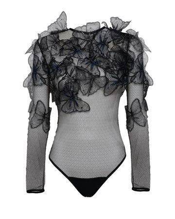 Lace bodysuit with butterflies Genny