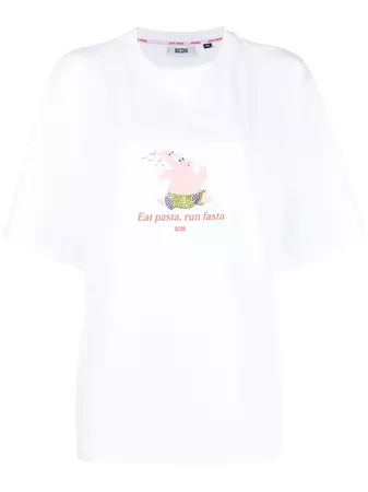 Gcds slogan-print T-shirt - Farfetch